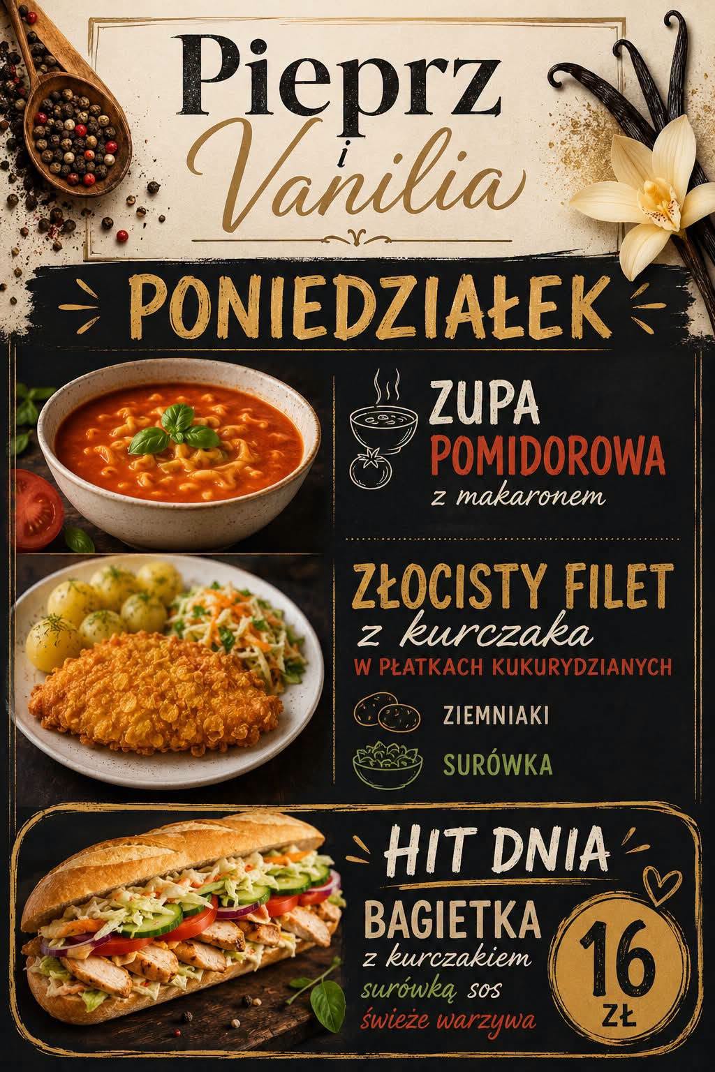 Wnętrze restauracji Pieprz i Vanilia w Pełczycach